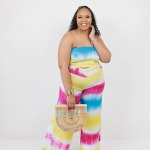 2 Piece Crop Top Pant Set